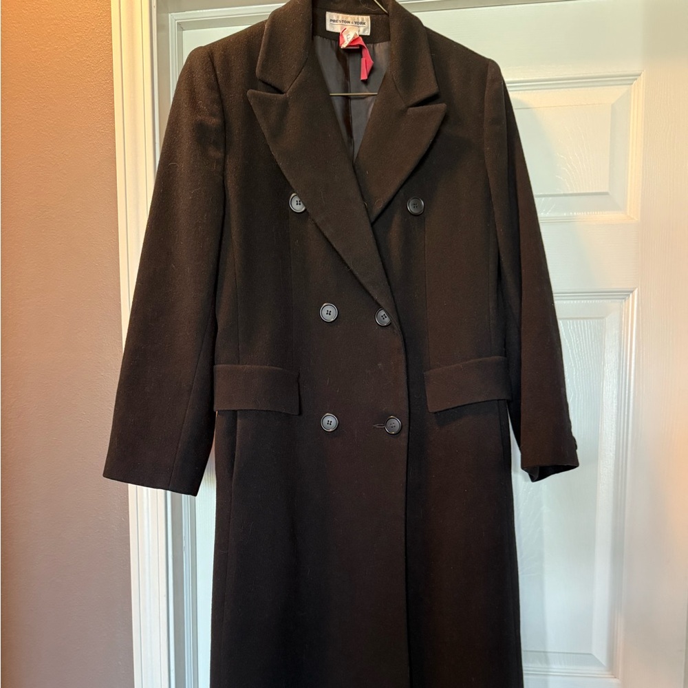 Preston & York Black Double-Breasted Coat
